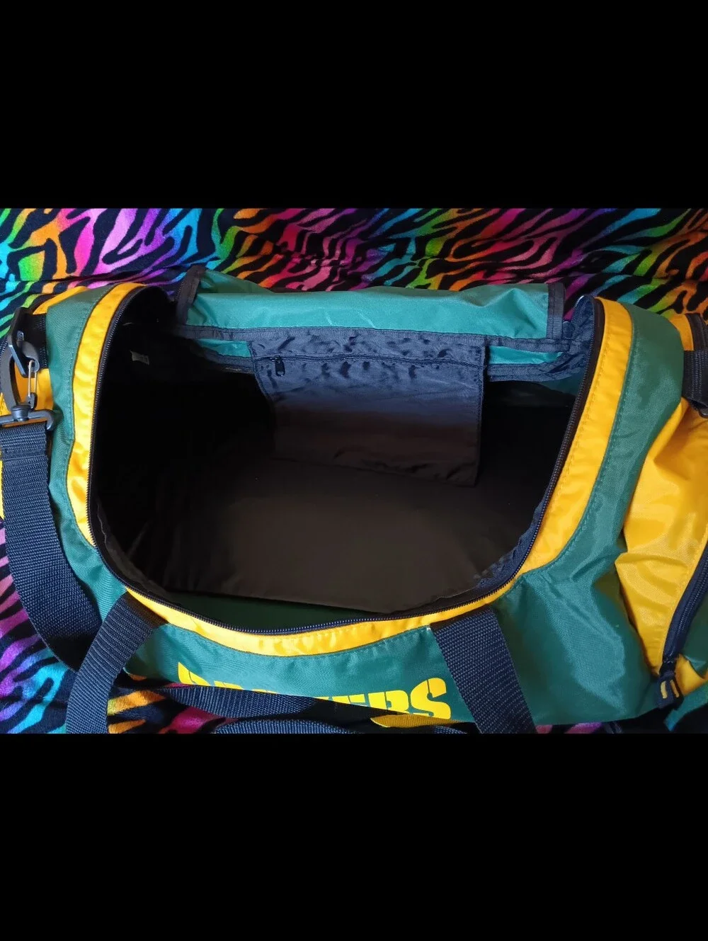 💚💛 Y2K Vintage Reebok Green Bay Packers Duffel Bag NFL Gym Travel 2000s